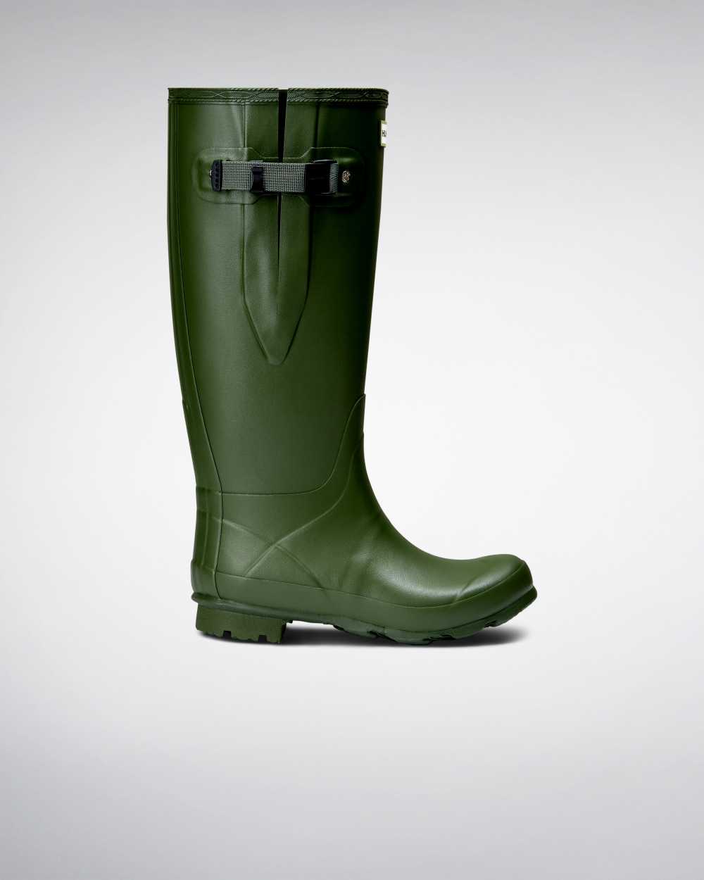 Botas De Agua Mujer - Hunter Norris Field Wide Fit Verde - XTVFJW-210 - Verde